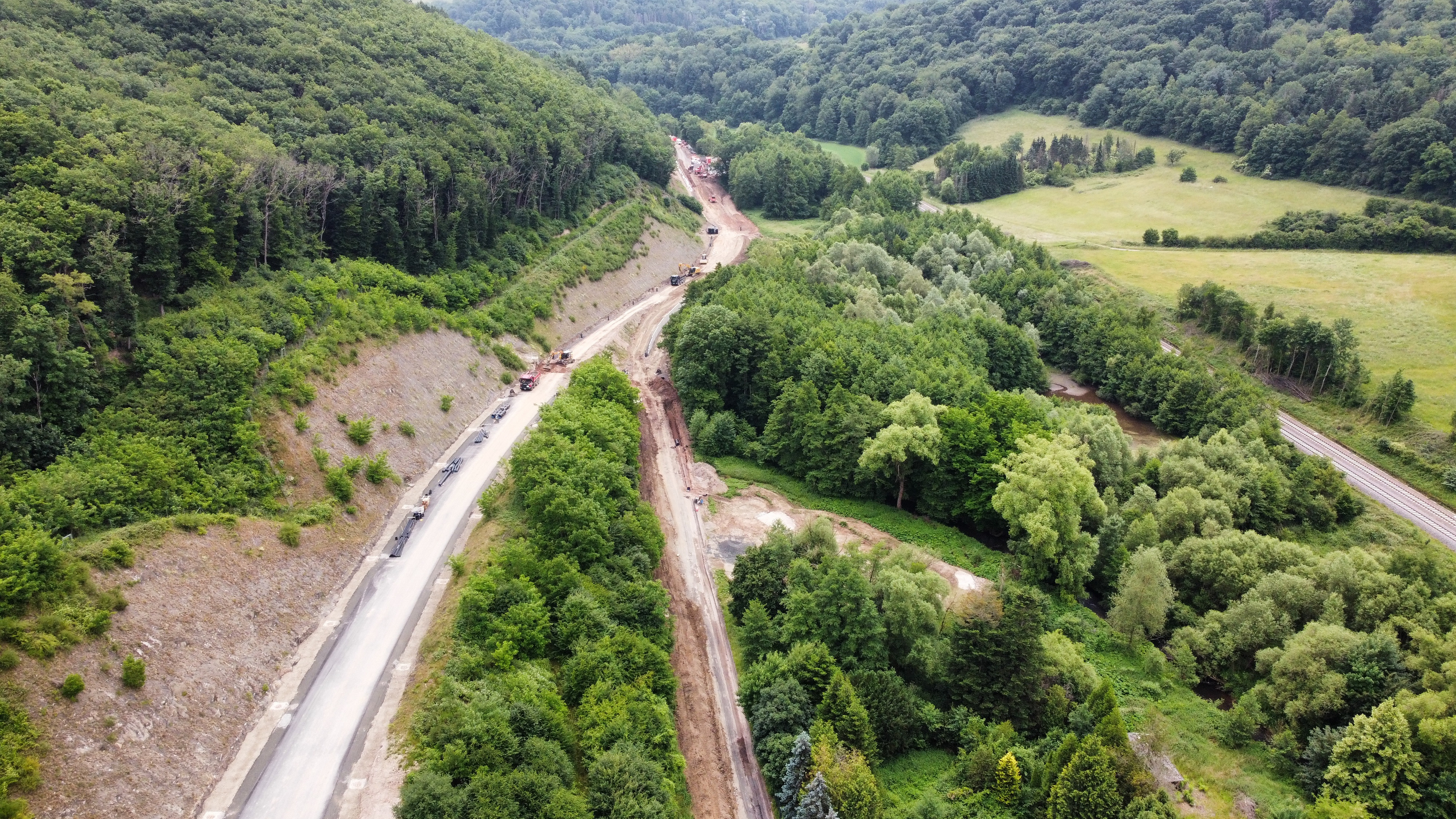 Streckenabschnitt Süd, Blickrichtung Schweisweiler